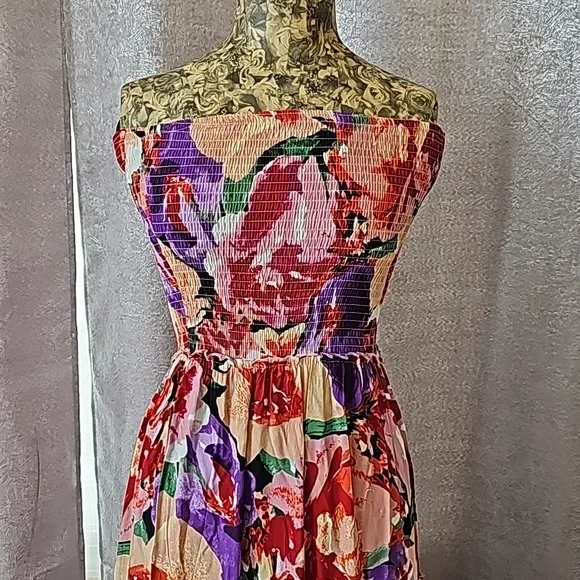 NWT ANTHROPOLOGIE Abel the Label Smocked Retro Dress Violet - Picture 2 of 6